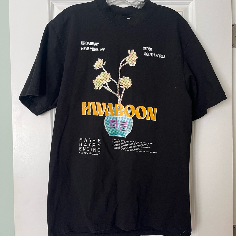 Graphic Tee - Black Floral Print